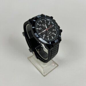 GT Grand Touring Watch Black with White Details, Adjustable Buckle Band NEW